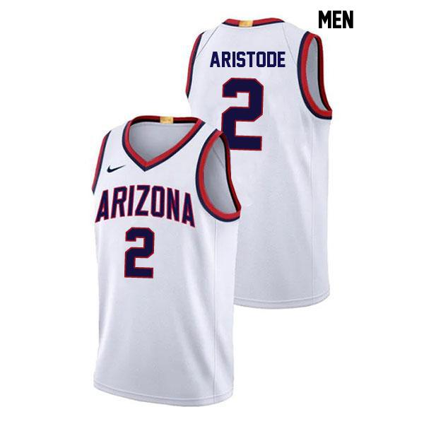 Dwayne Aristode Mens Number 2 White Stitched Authentic Arizona Wildcats College Basketball Jersey Dwayne Aristode Mens Number 2 White Stitched Authentic Arizona Wildcats College Basketball Jersey